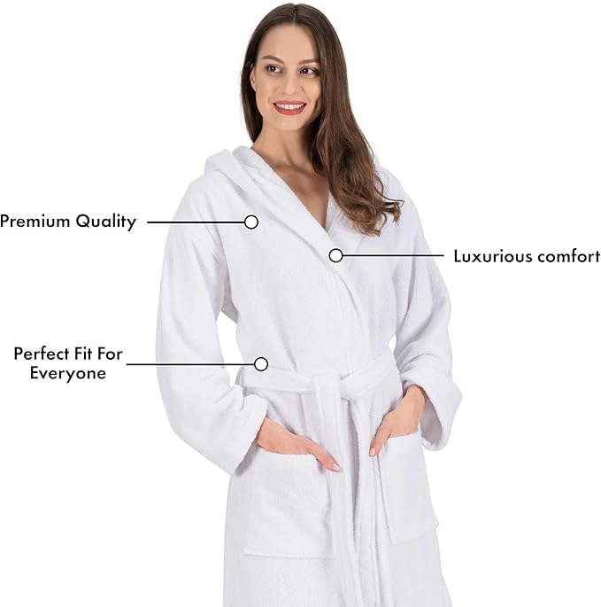 Nine West Women's Hooded Terry Bathrobe