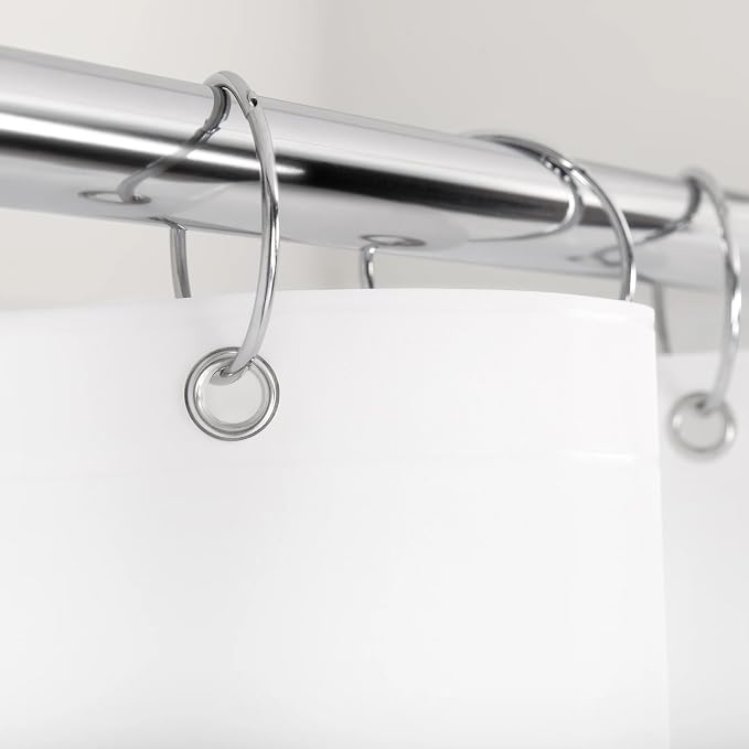 Medium Weight PEVA Shower Curtain Liner, 70" x 71" – White