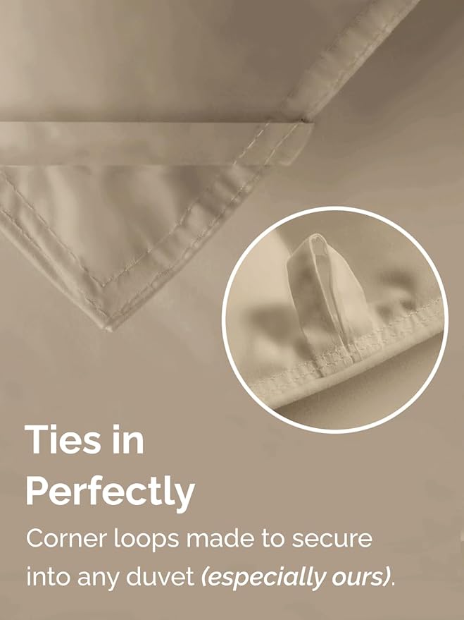 King Size, Cream Alternative Down Comforter - Warm, Lightweight & Breathable Hotel Quality Bedding Set for Men, Women, Kids and Teens - All Season Oversized Cooling Microfiber Duvet Insert Comforter