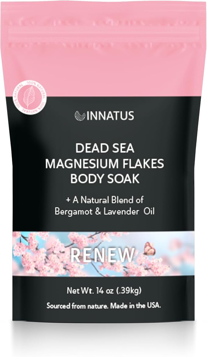 Pure Dead Sea Magnesium Flakes Clarity Soak – Relaxing & Replenishing 14oz Bath Soak –Infused with Natural Oils for Muscle Recovery