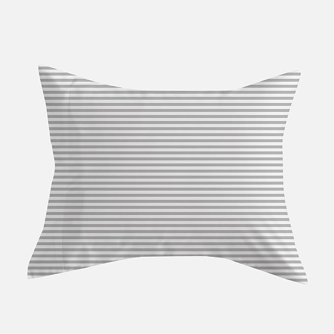 DOZ Pillowcase Set, 100% Viscose derived from Bamboo, Organically Grown, Buttery Soft, Silky, Breathable, Cooling, Oeko-TEX, High GSM, 2-Pack, Envelope Closure (Queen, Stripe)