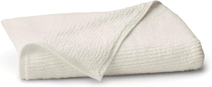 BOLL & BRANCH Turkish Ribbed Bath Towel - Cream - 100% Organic Turkish Cotton - Soft Absorbent Quick Dry Luxury Spa Bath Towel with Ribbed Texture - Durable Sustainable Comfort
