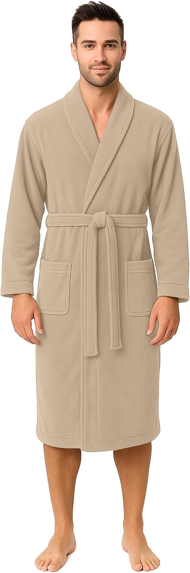 RIVERSIDE Premium 100% Cotton Terry Bathrobe For Women and Men - Soft Towel Robes with Shawl Collar Ajdustable Belt & Pockets
