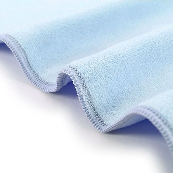 Super Absorbent Anti-Frizz Microfiber Hair Towel Hair Wrap Curly Hair Drying Towel 23.6''x47'' Large Multifunction Towel for Bath Spa Makeup, Light Blue