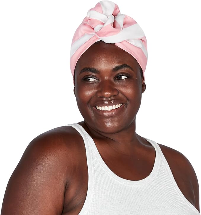 Dock & Bay Turban Hair Towel - for Home & the Beach - Super Absorbent, Quick Dry - Cabana Light - Malibu Pink, One Size