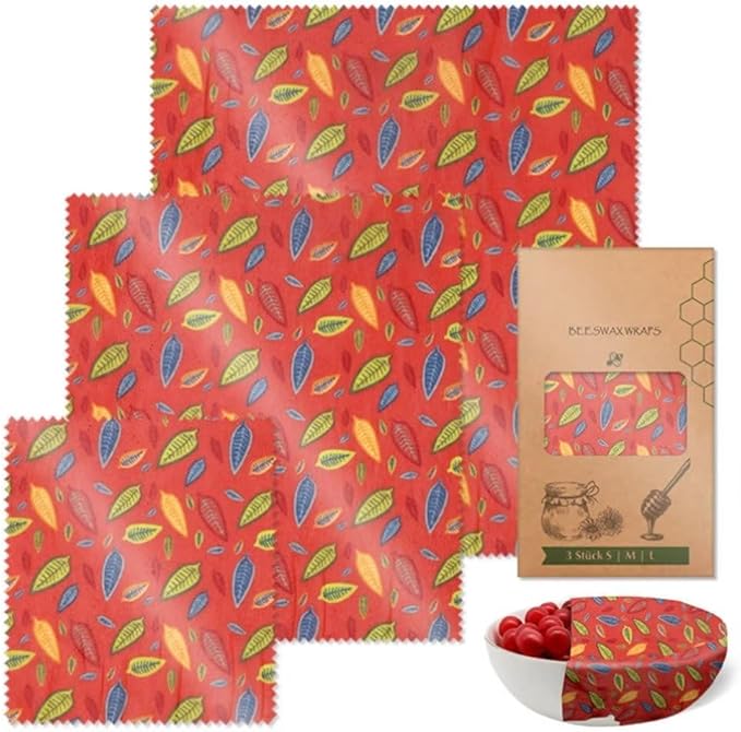 Beeswax Wraps Red Clover Reusable Beeswax Food Wraps In 3 Sizes Plastic Wrap for Food Bee Bread