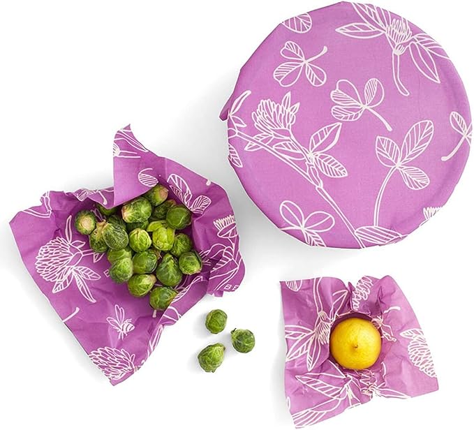 Zelten Beeswax Reusable Food Wraps - (3 Packs, 3 Sizes S,M,L) Plastic and Silicone Free, Eco-friendly Wrap, Wax Paper for Food,Banana