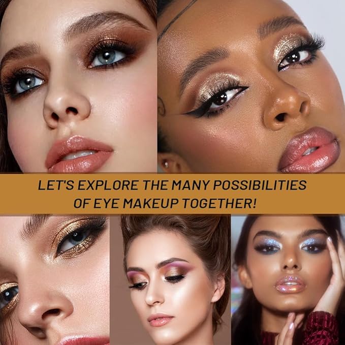 Bronze Single Shimmer Glittle Eye shadow Palette Makeup, Single Shimmer Eyeshadow for Older Women, High Pigment Natural Sombras Crema Para Ojos, Talc, Paraben & Cruelty Free (08#Bronze)