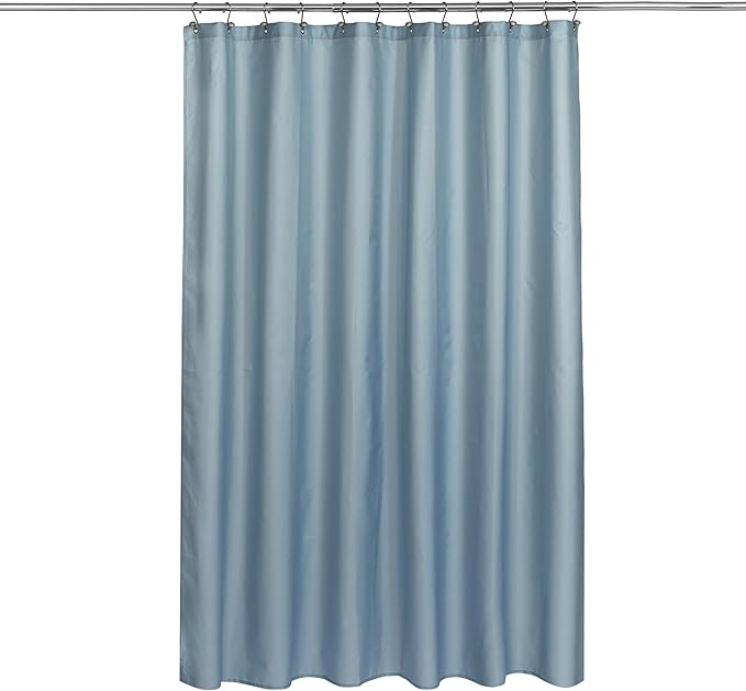 N&Y HOME Fabric Shower Curtain or Liner - Light Blue Shower Curtain for Bathroom with Hotel Quality, Machine Washable - Blue Fog, 72x72