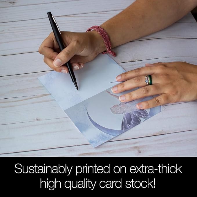 Tree-Free Greetings - All Occasion Cards - Artful Designs - 12 Greeting Cards + White Envelopes - Made in USA - 100% Recycled Paper - 4 x 6 - Birth of a Star (FS66493)