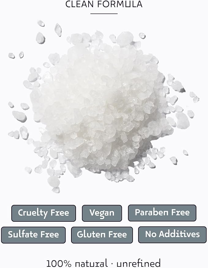 Dead Sea Salts for Soaking Relaxing Sea Salt Bath Soak for Body Rejuvenation - Natural Mineral Salts - Coarse Dead Sea Salt Unscented Bath Salts for Women & Men (2.2 lb)