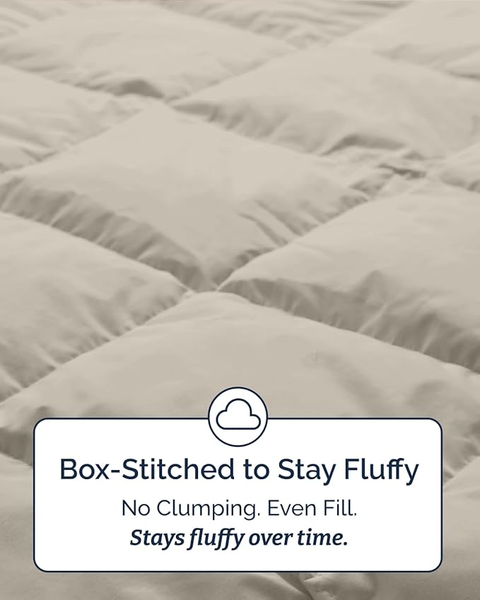 Twin Size, Brown/Beige Alternative Down Comforter - Warm, Lightweight & Breathable Hotel Quality Bedding for Men, Women, Kids & Teens - All Season Oversized Cooling Microfiber Duvet Insert Comforter