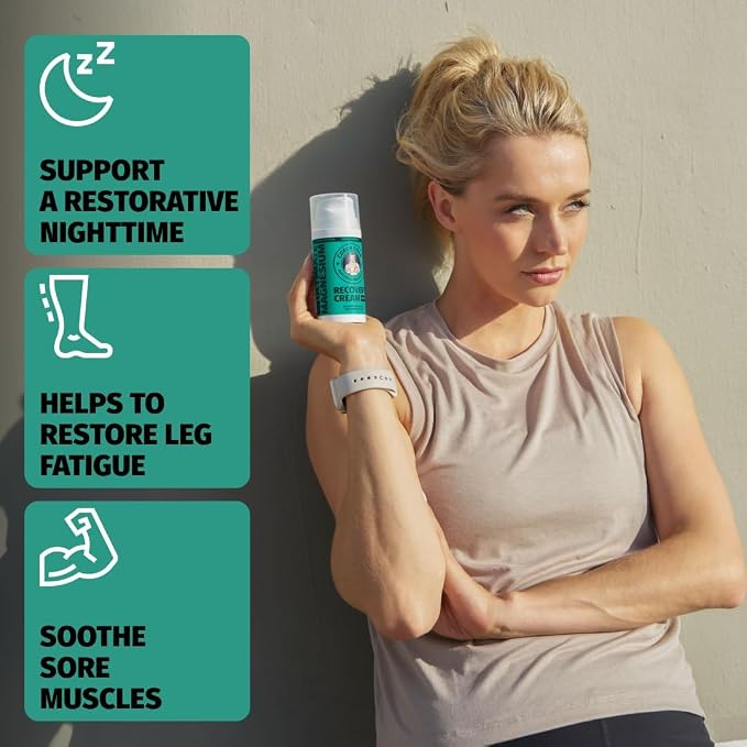 Coach Soak Magnesium Lotion with MSM & Menthol, Cooling Menthol 3.4 oz | Magnesium Chloride Non-Greasy Alternative to Epsom Salt Lotion and Cream - Apply Before Sleep for Feet, Leg Cramps & Body