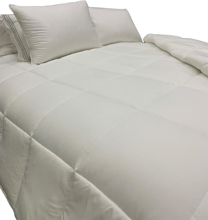 Cooling Viscose from Bamboo Down Alternative Comforter, All Seasons (Silky Soft and Silent Viscose from Bamboo Shell) Down Alternative Duvet Insert (Queen Size, 90x90)