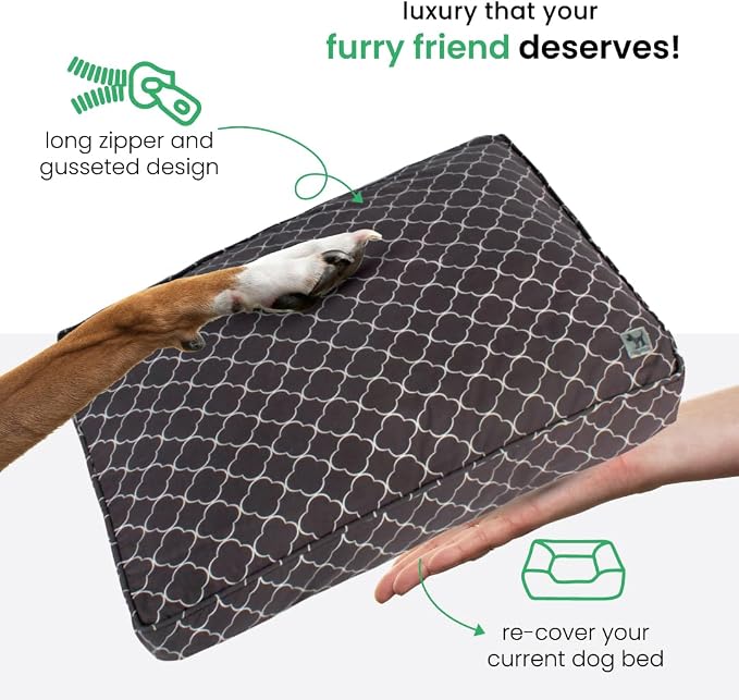 Molly Mutt Small Dog Bed Cover - Clark Gable Print - Measures 22”X27”X5’’ - 100% Cotton - Durable - Breathable - Sustainable - Machine Washable Dog Bed Cover (Dd70a)
