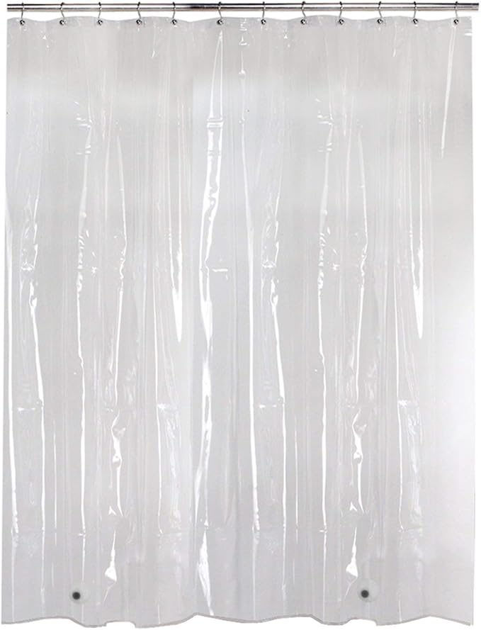 Covers For The Home Ultimate Strongest Heavy-Duty Crystal Clear 8 Gauge Thick PEVA Shower Curtain & Liner – Non-Toxic, Odor-Free, Premium Eco-Friendly Quality - 70" x 72"