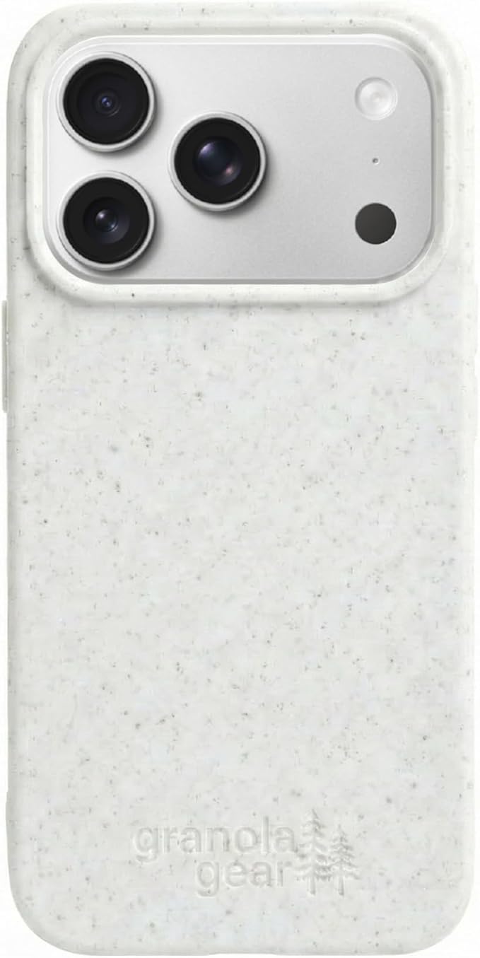 Eco by GranolaGear - Eco-Friendly Phone Case for iPhone 17 Pro - Biodegradable, Compostable, Plastic-Free, Made from Plants - Alpine Snow