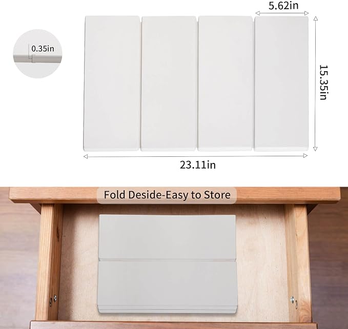 Stone Dish Drying Mat - Large Foldable Marbled Quick Drying Dish Mats, Stone Coasters Set of 4 Collapsible Ultra Absorbent Diatomaceous Earth Mats for Kitchen Counter Bathroom (White-4Pcs)