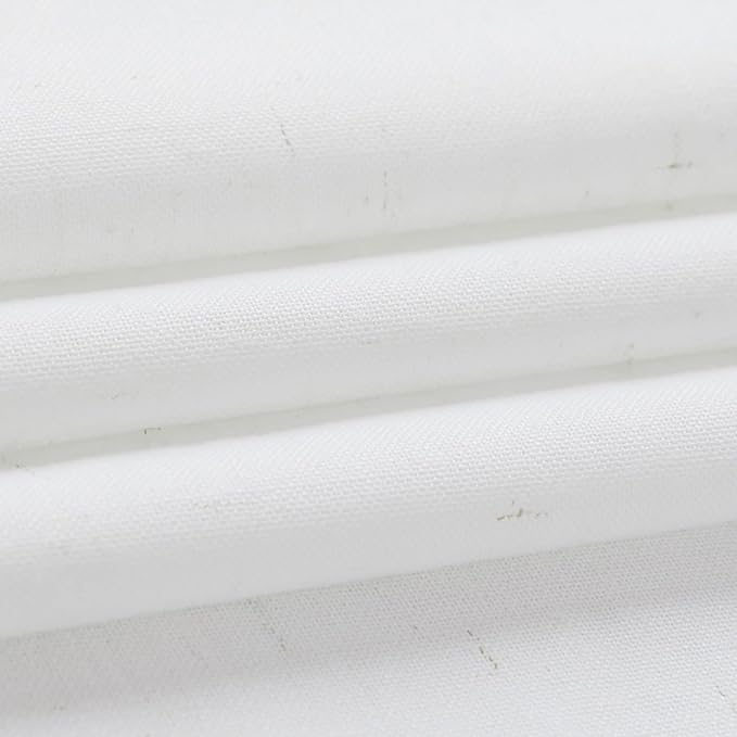 jinchan Soft Linen Curtains Set 2 Panels, Off White Curtains 63 Inch Length, Farmhouse Light Filtering Drapes for Living Room Bedroom, Sheer White Drapes Back Tab Top (W50 x L63, Off White)