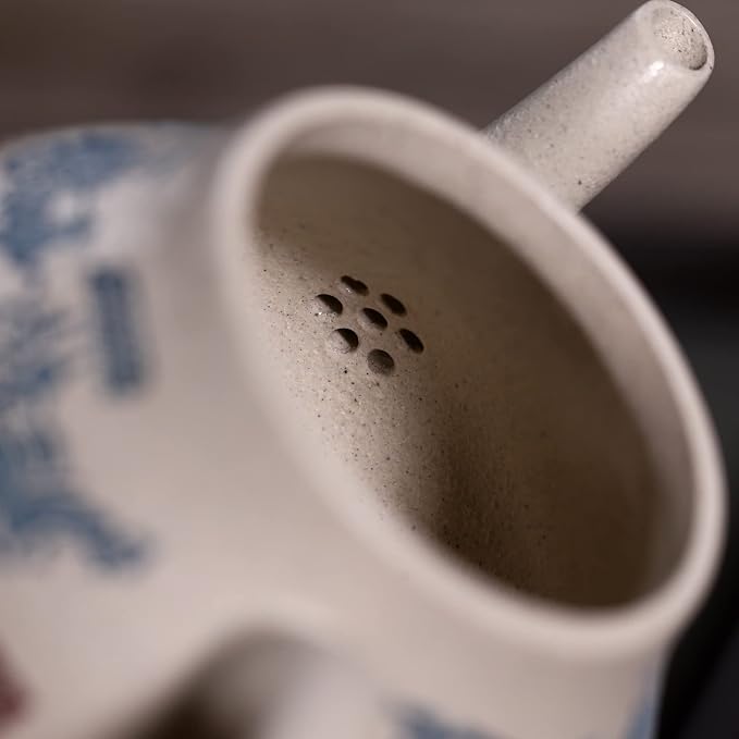 Zisha Teapot,Chinese Genuine Yixing Clay Teapot 7.4 Oz, Infuse Brew Kung Fu Loose Leaf Tea Maker -Siting,White Duanni Clay