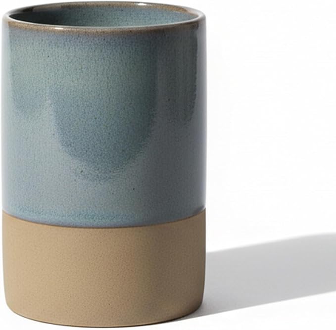 Handmade Ceramic Coffee Mug 12 oz – Handleless Stoneware Cup for Coffee, Tea & Latte – Modern Minimalist Design, Microwave & Dishwasher Safe – Gift Mug for Home & Office (Set of-2)