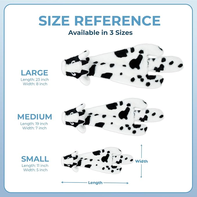 Best Pet Supplies Squeaky Dog Toys with Soft Durable Fabric for Small, Medium and Large Pets Interactive Toy for Indoor Play, Supports Active Biting and Play - Sheep, Cow, Small