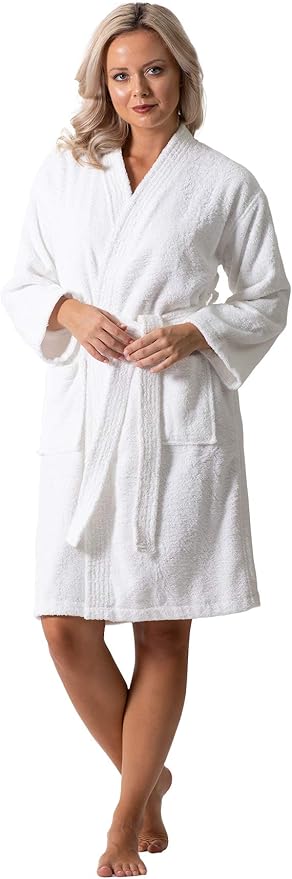 Luxurious Turkish Terry Kimono Collar Super-Soft Terry Absorbent Bathrobes for Women