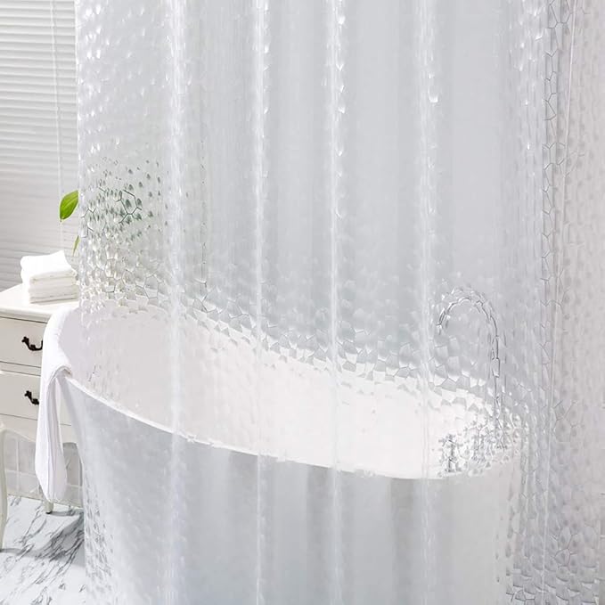 Ryhpez Shower Curtain Liner - Clear Shower Curtain Set with Hooks | 72"x78"…