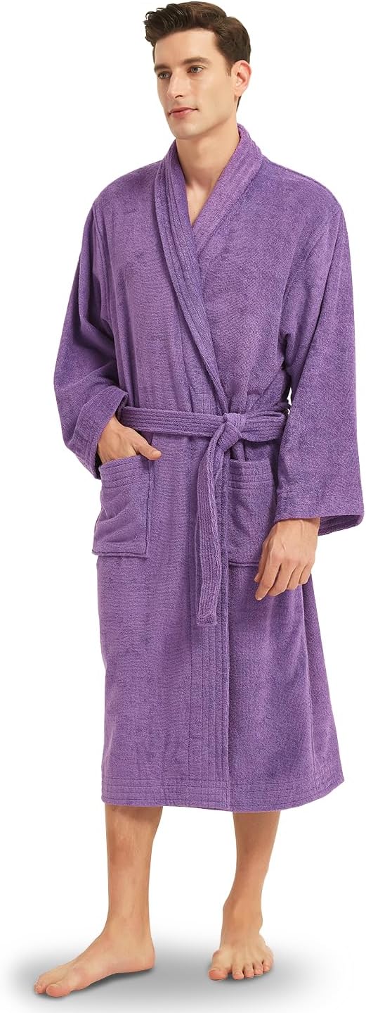 Marquess All-Cotton Bathrobe Thick Plush Cloth Housecoat Terry Toweling, Sweat Steaming Clothes Comfortable & Warm