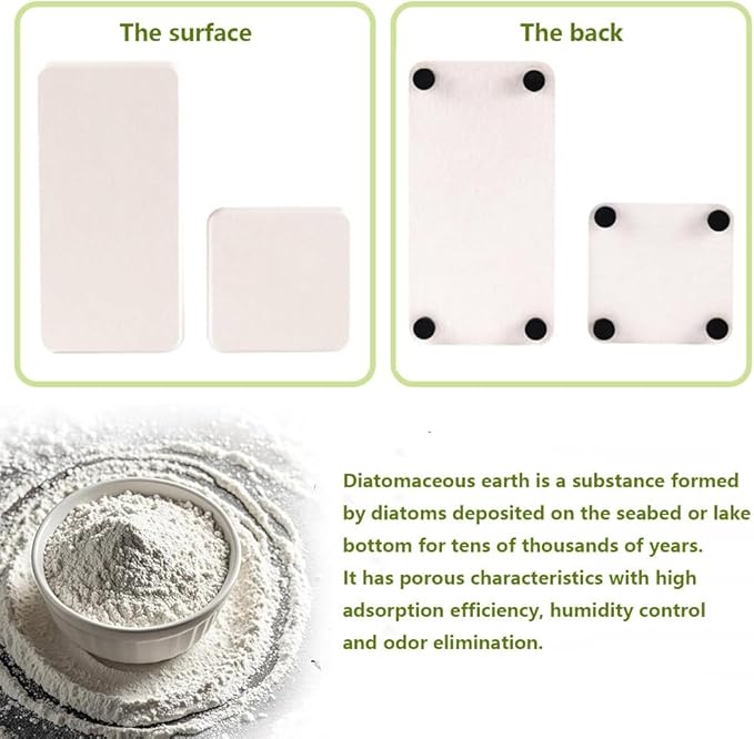 Diatomite Soap Tray Water Absorbing Stone Tray Set of 4 Drying Stone Sink Mat for Kitchen Bathroom Counter (White)