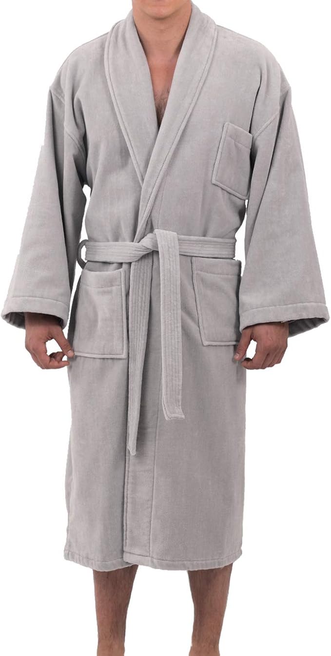 Alpine Swiss Pure Cotton Mens Terry Cloth Bathrobe Super Absorbent Spa Robe