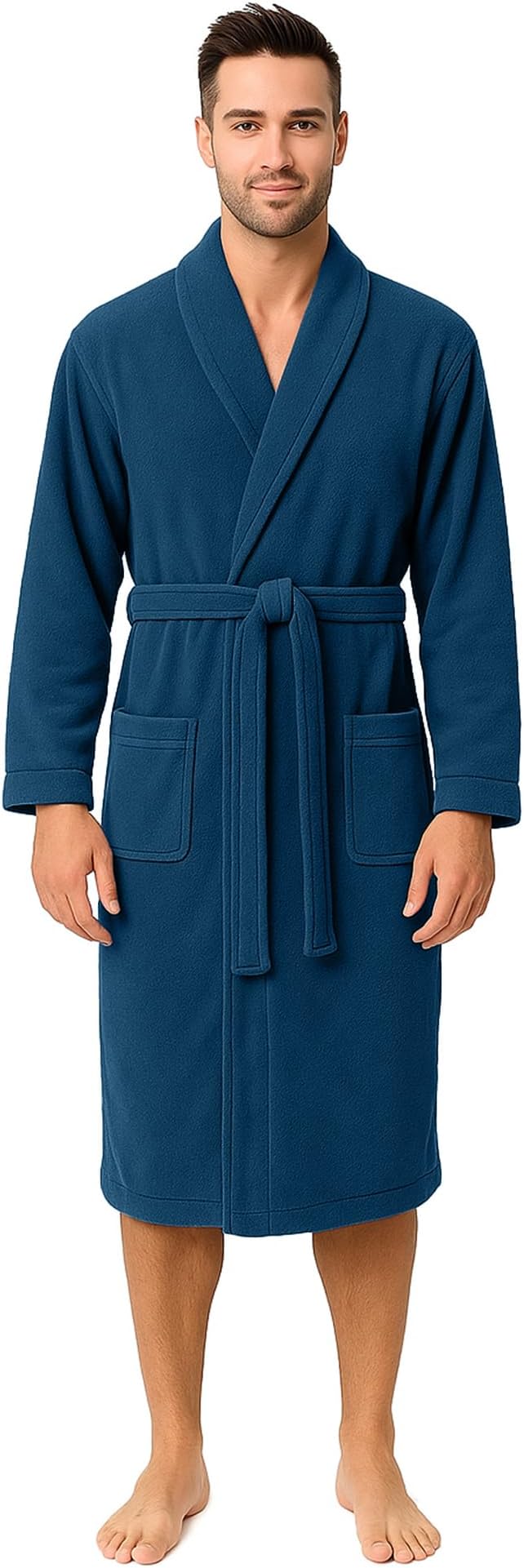 RIVERSIDE Premium 100% Cotton Terry Bathrobe For Women and Men - Soft Towel Robes with Shawl Collar Ajdustable Belt & Pockets