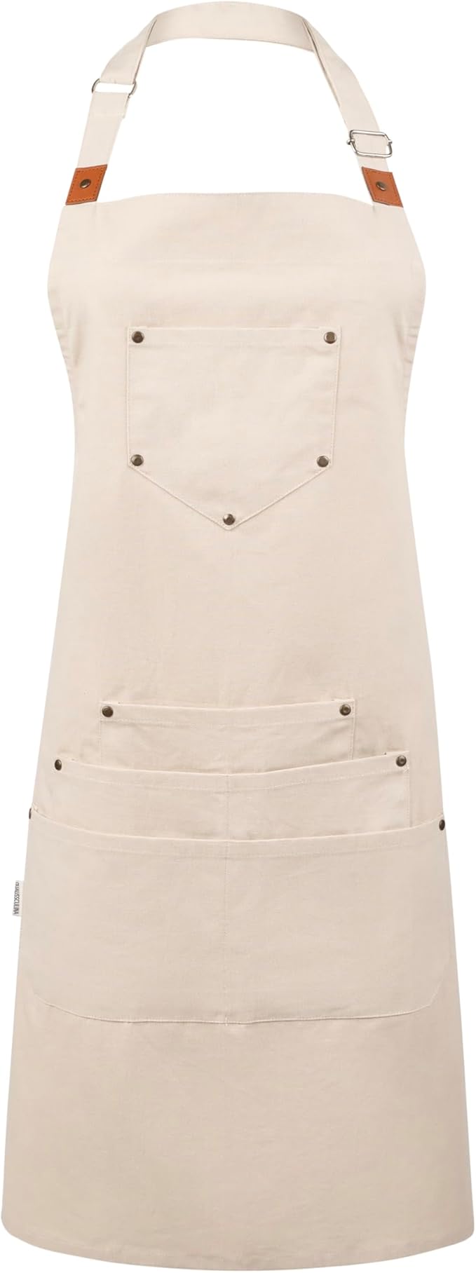 Cotton Canvas Apron for Women & Men – Adjustable Neck Strap & Waist Ties with Pockets