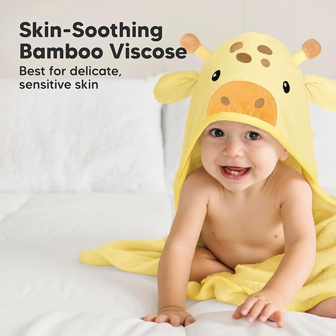 KeaBabies Baby Hooded Towel and Baby Hair Brush - Soft and Ultra Absorbent Toddler Towel with Hood, Kids Hairbrush with Soft Goat Bristles