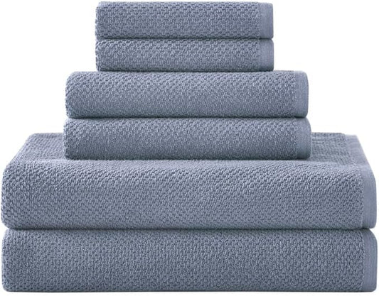 Organic Cotton Textured Towels - Chambray - 2 Bath Sheets