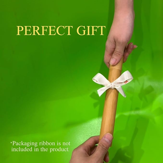 Singing Straws for Vocal Training Kit, Vocal Straw Set - 4 Voice Straws (2×5″×3 mm, 1×7″×3 mm, 1×7″×6 mm) with Cleaning Brush & Bamboo Carry Tube – Portable Vocal Trainer for Singing