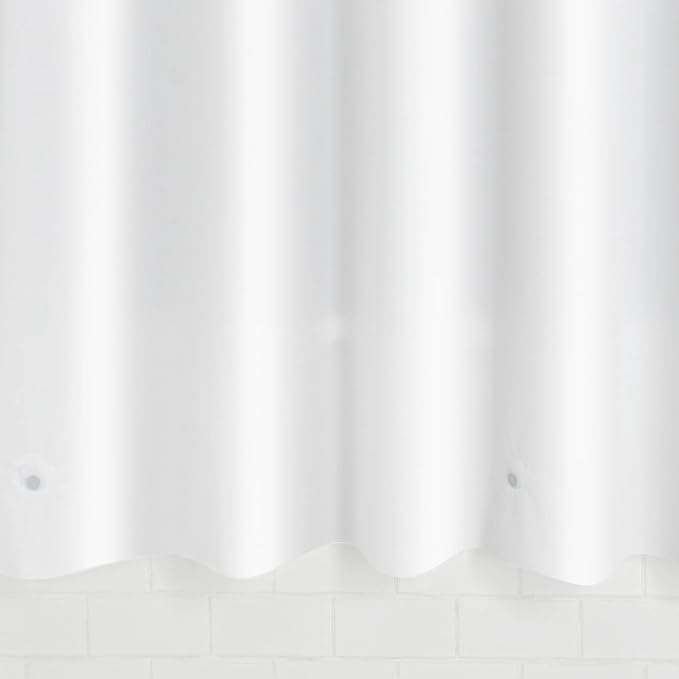 Medium Weight PEVA Shower Curtain Liner, 70" x 71" – White