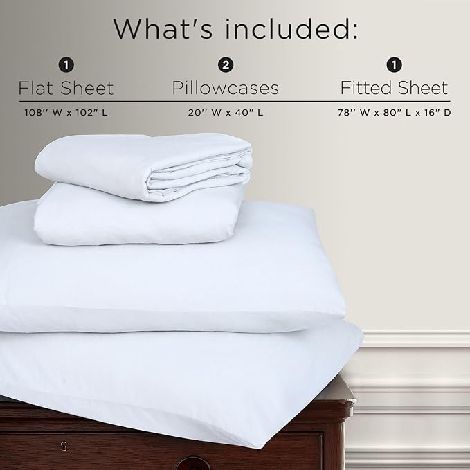 Briarwood Home® Flannel Sheet Set, 100% Organic Cotton, Six-Fold Brushed, Super Soft, Warm, Cozy, Deep Pocket Bedding with NanoTech Infuse for Added Durability and Lasting Comfort (King, White)