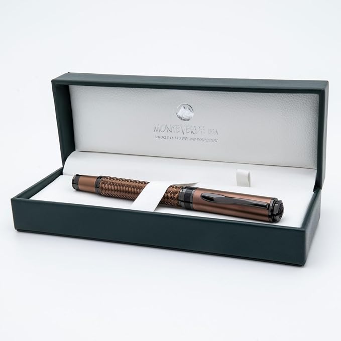 Monteverde Innova Formula M Fountain Pen, Bronze - Fine Nib, Luxury Pen with PVD Coating, Refillable, JoWo Stainless Steel Nib, Premium Gift Box