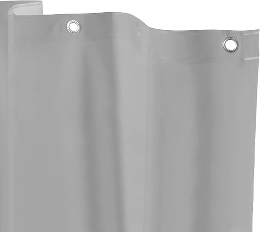Kenney - Microban PEVA Shower Curtain Liner, Waterproof Medium-Weight 4.8 Gauge Design with Rust-Resistant Metal Grommets and Weighted Magnetic Hem, 70" x 72", Gray