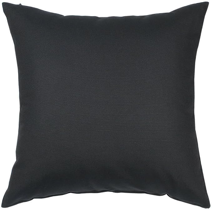 TangDepot Handmade Decorative Solid 100% Cotton Canvas Throw Pillow Covers/Cushion Covers, 45 Colors Available - (20" x20" , Charcoal Gray, 2 Count (Pack of 1)) | 100% cotton, same-color zip, machine wash & air dry. For living room, bedroom, office, ca...