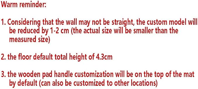 Bamboo Floor Mat Shower Slatted Thick Waterproof Non-Slip No Burrs Support Customization Solid Wood 9 Size (Color : Natural Size : 70x30cm) (Natural 60x40cm)