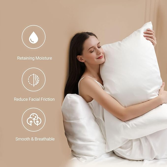 ZIMASILK 22 Momme Silk Pillowcase for Hair and Skin - 100% Pure Mulberry Silk with Hidden Zipper, Grade 6A Luxury Pillow Case for Women, Soft & Durable, Gift Box (Standard 20"x26" Pink)