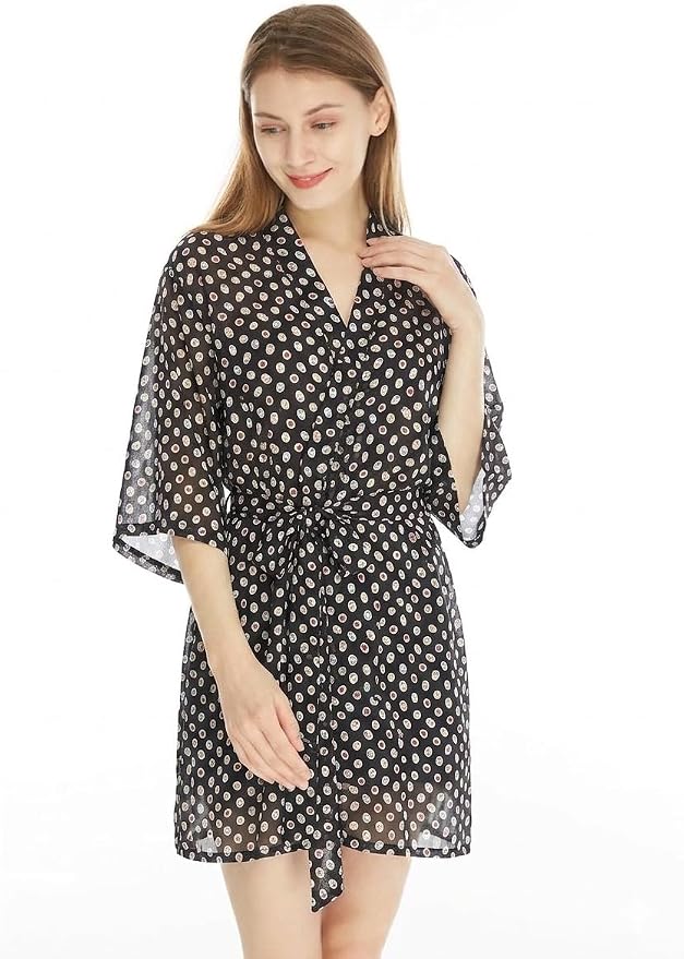 Women's 100% Cotton Bridesmaid Robes - Soft Waffle Knit Bathrobe for Bridal Party, Wedding Day Getting Ready Outfits