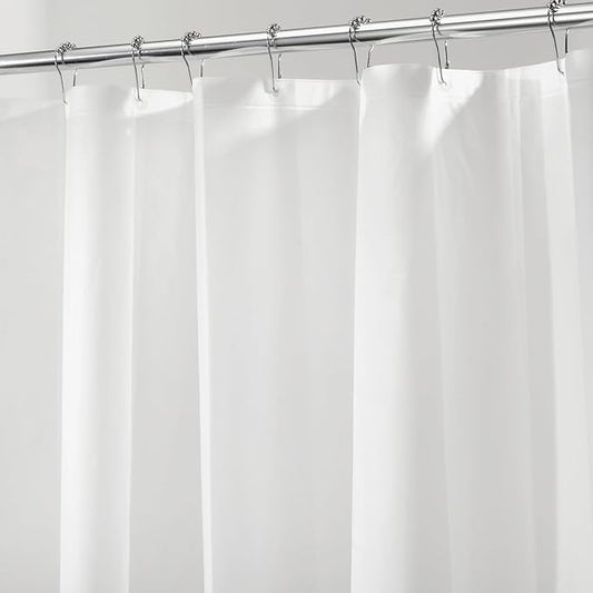 iDesign Waterproof PEVA Bathroom Shower Curtain Liner - 72" x 72", Frost