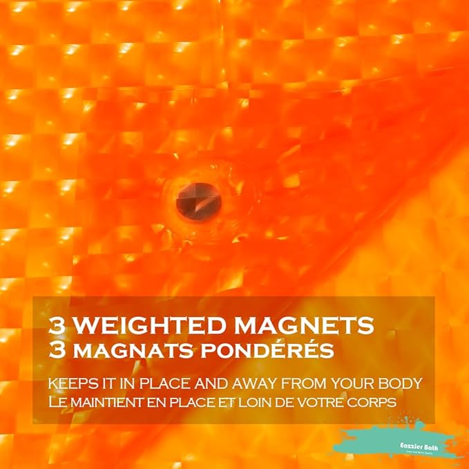 Orange 3D Crystal Plastic Shower Curtain Liner, 72x72 Inch Thin Lightweight Plastic Bathroom Shower Showroom Inner Curtain with Rustproof Metal Grommet Holes and Weighted Magnets