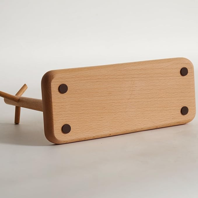 Solid Beech Wood Key Tray and Bowl for Entryway Table - Smooth Polished Branch-Shaped Organizer With Hooks for Keys, Wallet, Jewelry, Glasses (Beech, Rectangle)