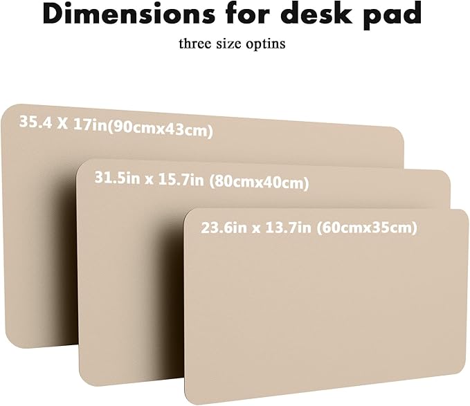 YSAGi Double-Sided Desk Pad, 31.5"x15.7" Leather Desk Mat, Eco Cork Desk Pad Protector,Large Mouse Pad,Waterproof Desk Blotter for Office/Home (Beige/Cork)