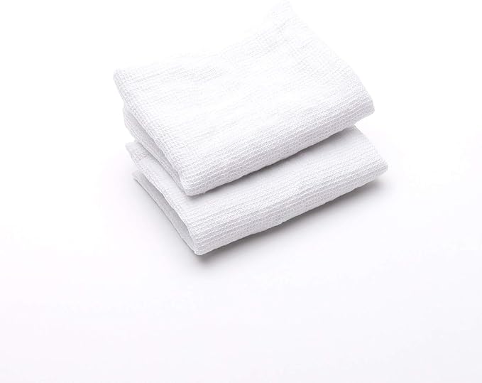 LinenMe Washed Waffle Hand and Guest Towels, 20" x 28", Optical White