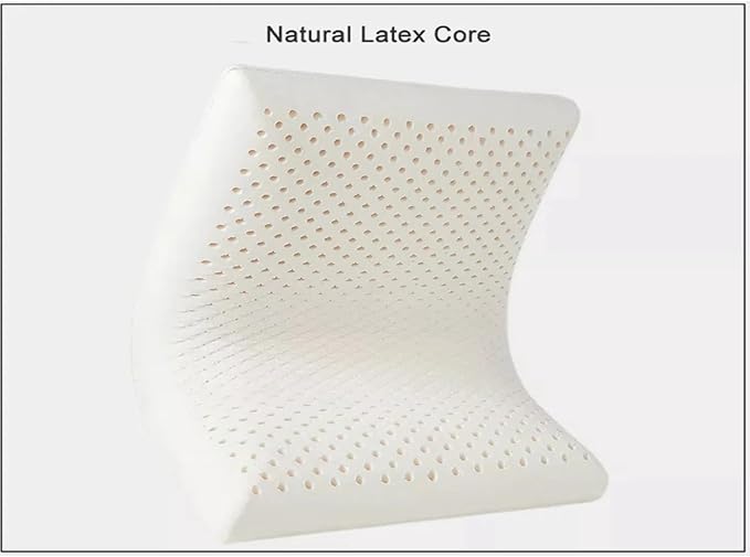 100% Natural Talalay Latex Pillow – Medium Firm Support for Neck & Shoulder Pain Relief – Breathable, Eco-Friendly – Standard Size with Removable Washable Cover – Non-Toxic, No Memory Foam